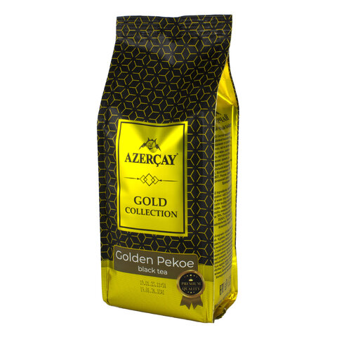 Чай листовой АЗЕРЧАЙ "Gold collection GOLDEN PEKOE" черный, 250 г, 421666