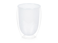 Стакан с двойными стенками «Creamy», Цвет белый, прозрачный
