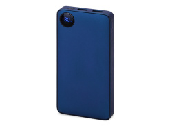 Внешний аккумулятор «Mild», металлик soft-touch, 10 000 mAh, Цвет синий