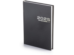 Ежедневник А5 датированный «Бумвинил» на 2025 год, Цвет черный