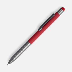 Ручка шариковая Digit Soft Touch со стилусом, красная, 14,5х1 см