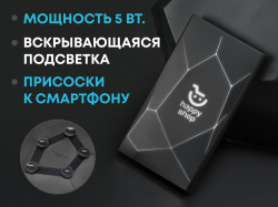 Внешний беспроводной аккумулятор «Geo Wireless» с подсветкой лого, 5000 mAh, Цвет черный
