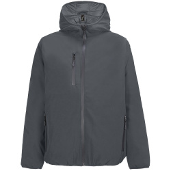 Куртка софтшелл с капюшоном мужская Falcon Men, темно-серая, S–4XL