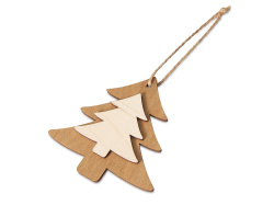 Деревянная подвеска на елку «Firtree», Цвет натуральный