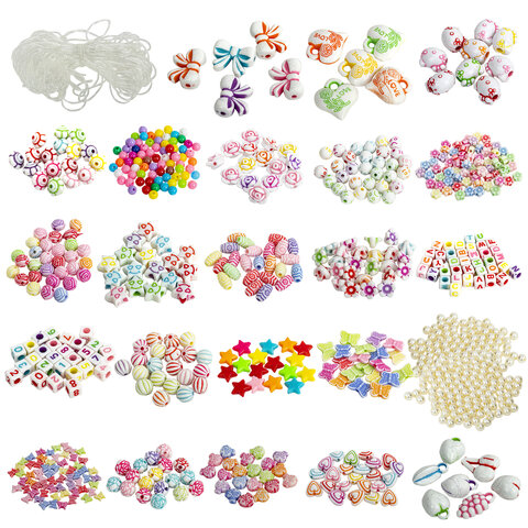 Набор для создания бижутерии и украшений BEADS SET, 450 элементов, 24 вида, BRAUBERG KIDS, 664695