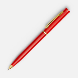 Ручка шариковая Euro Gold, красная, 13,3х0,8