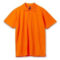 Рубашка поло мужская Spring 210, оранжевая, S–XXL