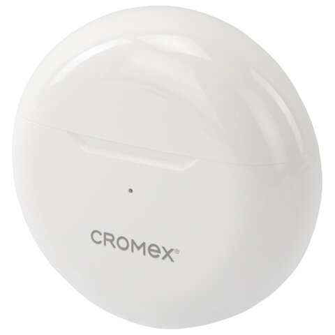 Наушники беспроводные TWS вкладыши с микрофоном CROMEX (КРОМЕКС) EP-T28W, Bluetooth 5.4, белые, 514121