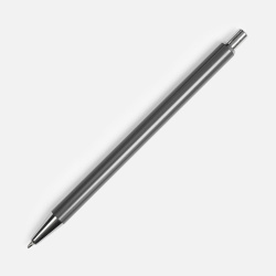 Ручка шариковая Slim Beam, серая, 14х0,9 см