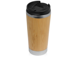 Термокружка «Stem» с бамбуковым корпусом, Цвет натуральный/серебристый