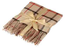 Плед акриловый «Tartan», Цвет бежевый