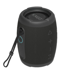 Колонка портативная KAIGO (КАЙГО) BT10T, 10 Вт, Bluetooth, USB, Micro SD, AUX, RGB, TWS, IPX7, черная, 514224