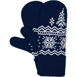 Варежки Elnik, синие с молочно-белым, S/M, L/XL