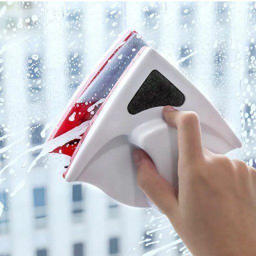 Магнитная щетка для мытья окон с обеих сторон Double Glass Cleaner двухсторонняя для чистки стекол 16см Red / 60 шт в кор