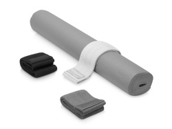 Набор для спорта с ковриком и фитнес-резинками «Virasana», Цвет серый, черный