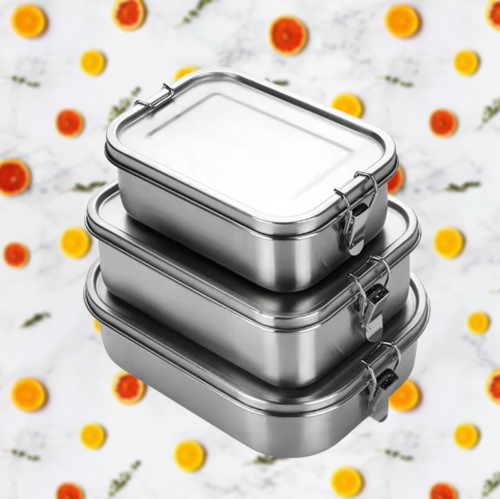 Ланчбокс (контейнер для еды) BRENA / Контейнер бенто для еды из нержавеющей стали 1,2 л 
