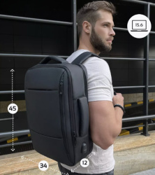 Рюкзак - чемодан 2в1 с отделением для ноутбука, 35-40 л., USB / Рюкзак трансформер 