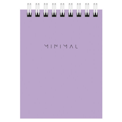 Блокнот МАЛЫЙ ФОРМАТ А7, 75х105 мм, 40 л., гребень, картон, клетка, BRAUBERG "Minimal Pastel", 116431