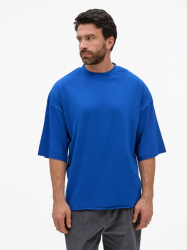 Футболка унисекс оверсайз T1, синяя, XS–XXL