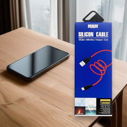 Кабель USB MRM MR29m USB-Micro, длина 1000мм, ток 3.1А, черный / Силиконовая защита и водонепроницаемость