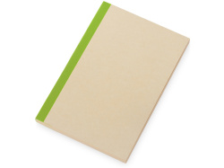 Блокнот А5 из переработанного тростника и RPET «Adiantum», Цвет зеленое яблоко/бежевый