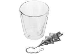 Набор «Brewing»: кружка и ситечко для чая, Цвет прозрачный, серебристый