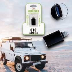 OTG переходник CQ066 Lightning на USB, металлический, в блистере, черный / Удобный и долговечный способ подключения и передачи данных
