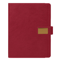 Ежедневник в суперобложке Alfa Mocco Business Edition B5, полутвердый, бордовый с золотом