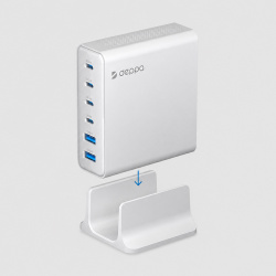 Зарядная станция 4xUSB Type-C, 2xUSB, PD, QC, 160Вт, Цвет белый