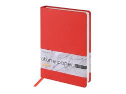 Ежедневник с каменной бумагой недатированный А5 «Carrara», Цвет красный