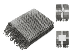 Плед акриловый «Gaufre», Цвет серый