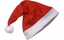 Новогодняя шапка Деда Мороза с пумпоном