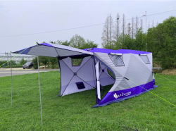 Утепленная трёхслойная Зимняя палатка MIR-2023 200*400*170см без пола
