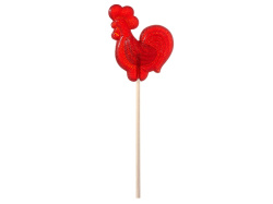 Леденец «Петушок» со вкусом клубники, Цвет красный