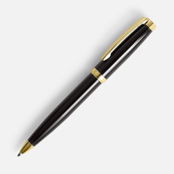 Ручка шариковая Letra Gold, глянцевая, черная, 13,7х1,3 см