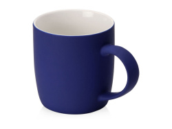 Кружка с покрытием soft-touch «Dalgona», Цвет синий