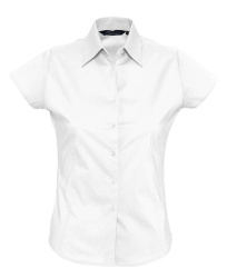 Рубашка женская с коротким рукавом Excess, белая, XS–XL