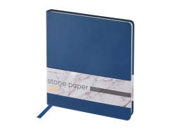 Еженедельник с каменной бумагой А5+ «Carrara», Цвет темно-синий