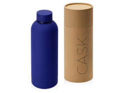 Вакуумная термобутылка с медной изоляцией «Cask», soft-touch, тубус, 500 мл, Цвет синий
