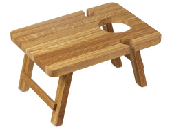 Складной столик из дуба «Snack&Wine», Цвет натуральный коричневый