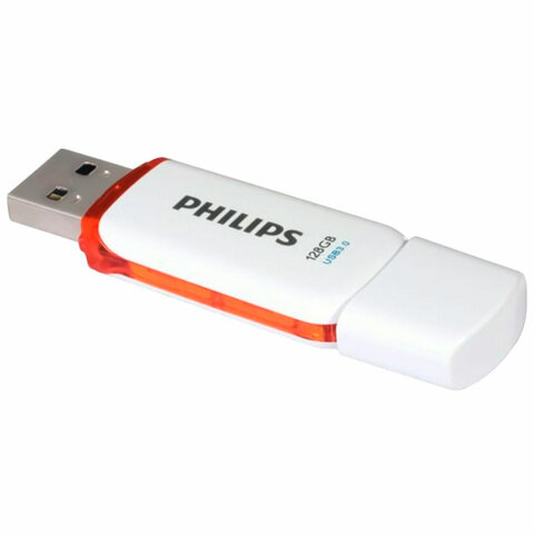 Флеш-диск 128 GB PHILIPS SNOW, разъем USB 3.0, желтый, FM12FD75B/97