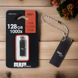 USB-накопитель MRM MB51, металлический, 128 ГБ, 10 Мб/с, USB 2.0/3.0, черный / Надежность и вместительность в стильном дизайне