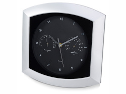 Погодная станция настенная «Кусто», Цвет серебристый/черный