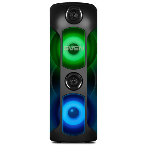 Колонка портативная SVEN PS-720, 80 Вт, TWS, Bluetooth, FM, USB, microSD, LED-дисплей, черный, SV-019600