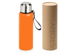 Вакуумный термос «Story», тубус, 800мл, Цвет оранжевый, серебристый