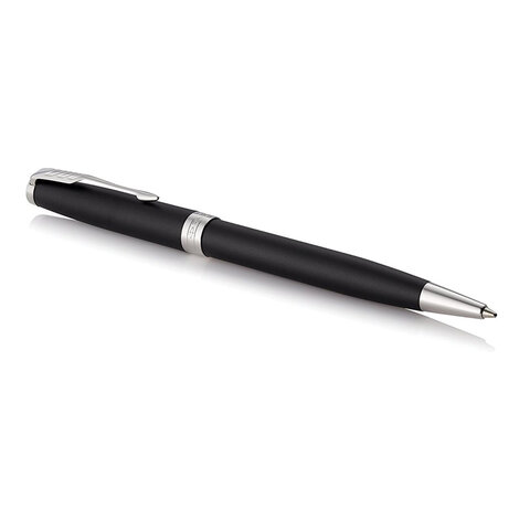 Ручка шариковая PARKER "Sonnet Core Matt Black CT", черный матовый лак, палладий, черная, 1931524