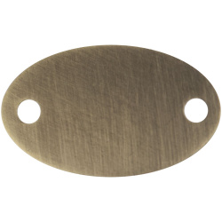Шильдик металлический Alfa Oval, бронзовый, 1,5х2,5 см