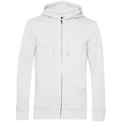 Толстовка на молнии с капюшоном унисекс BNC Inspire (Organic), белая, XS–3XL