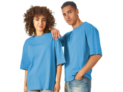 Футболка оверсайз «Liyon» унисекс, Размер XS-S, Цвет лазурный