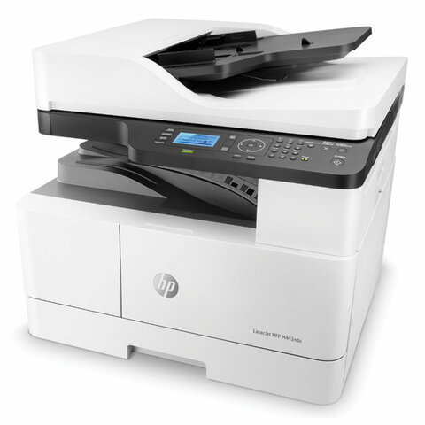 МФУ лазерное HP LaserJet M443nda "3 в 1 ", А3, 25 стр./мин, 50000 стр./мес., ДУПЛЕКС, АПД, сетевая карта, 8AF72A